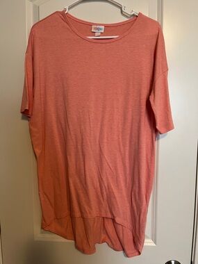 LuLaRoe Coral-Peach Short Sleeve Tunic